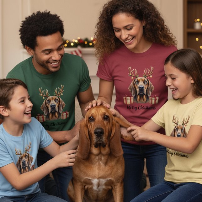 T-shirt Bloodhound Reindeer (Créateur téléchargé)