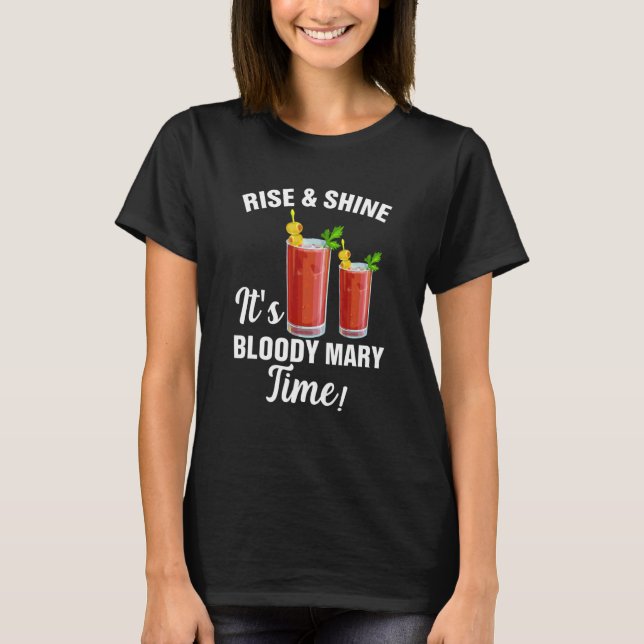 T-shirt Bloody Mary Time Cute Cocktail Girls Women Dress (Devant)