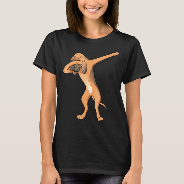 T-shirt Bloohound Dabbing Chien Dab Danse (Devant)