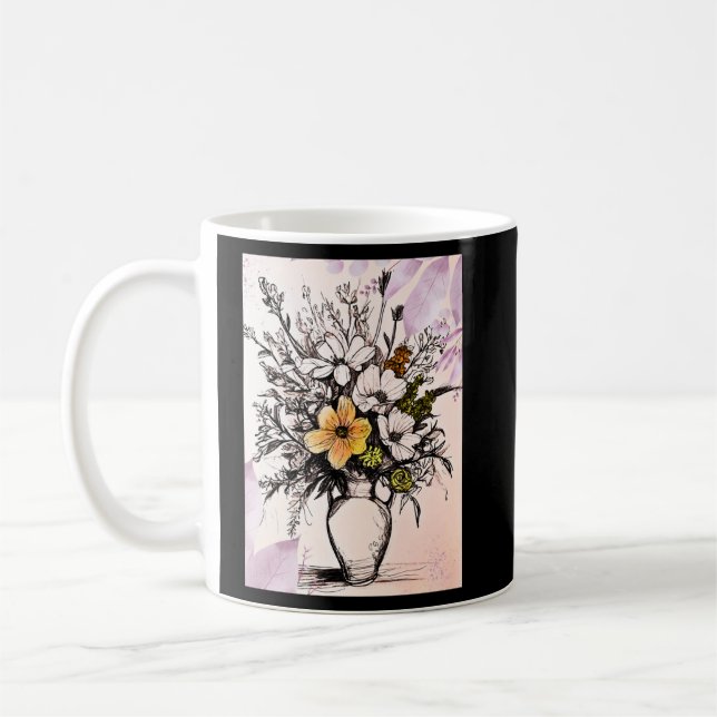T - Shirt "Blooming Beauty Bouquet" Kaffeetasse (Links)