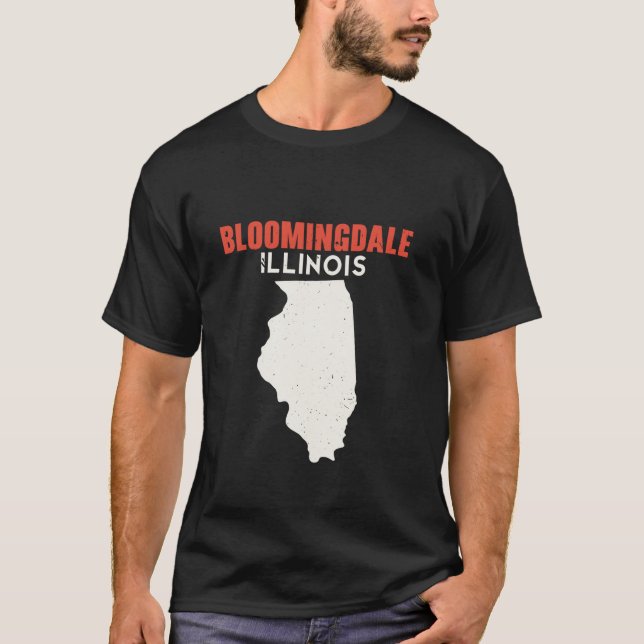 T-shirt Bloomingdale Illinois USA State America Travel Ill (Devant)