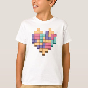 T-shirt Bloquer le style du coeur du jeu