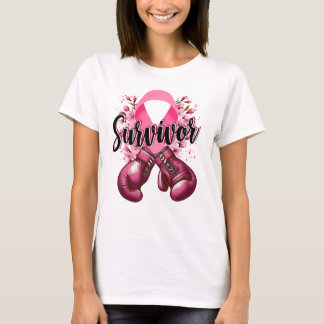 T-shirt Blossom Cancer du sein guerrier Survivant