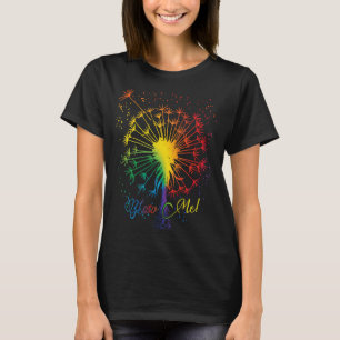 T-shirt Blow Me Dandelion Just Tattoo Arrow Respire Rainbo