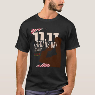 T-shirt Blue and Red Illustrative Veterans Day 2025 – Patr