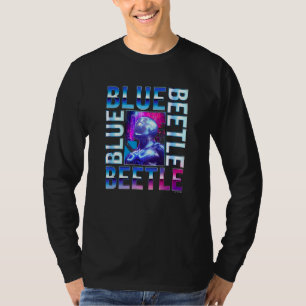 T-shirt Blue Beetle Thoughtside View Neon City Retro P