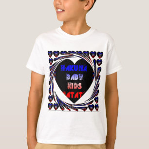 T-shirt Blue Black Hakuna Matata Bébé Enfants Design.png