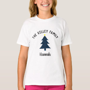 T-shirt Blue Buffalo Plaid Tree, une soeur famille de vaca