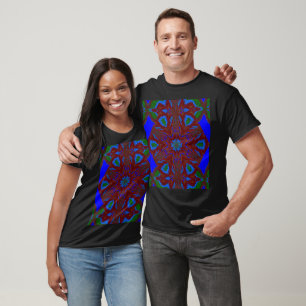 T-shirt Blue Daisy dans le jardin Bohème Abstrait Floral