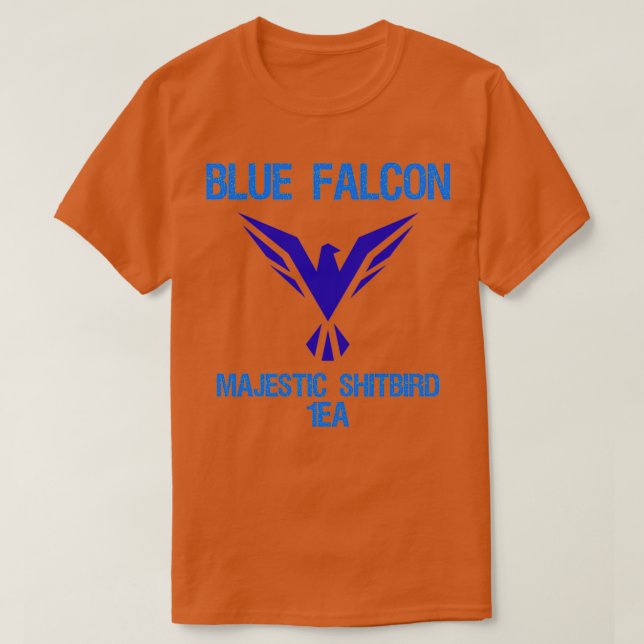 T-shirt Blue Falcon Majestic Shitbird 1ea (Design devant)