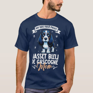 T-shirt Blue Gascony Basset Maman