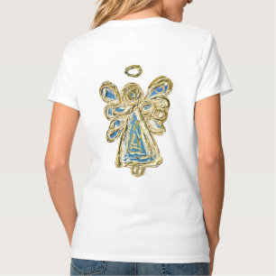 T-shirt Blue Guardian Angel Custom Holiday Art Shirt