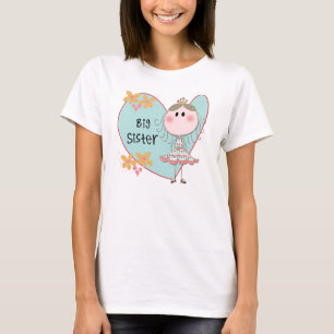 T-shirt Blue Heart Princess Big Sister