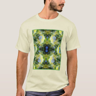 T-shirt Blue Hydrangea Flower Abstrait