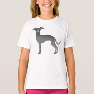 T-shirt Blue Italian Greyhound Cute Dessin Dessin de chien