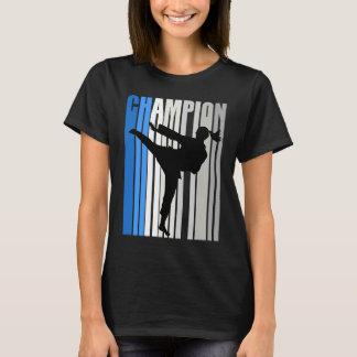 T-shirt Blue Karate Champion Girions Birthday Competition 