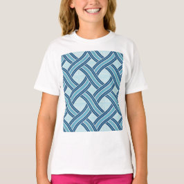T-shirt Blue Lines Pattern