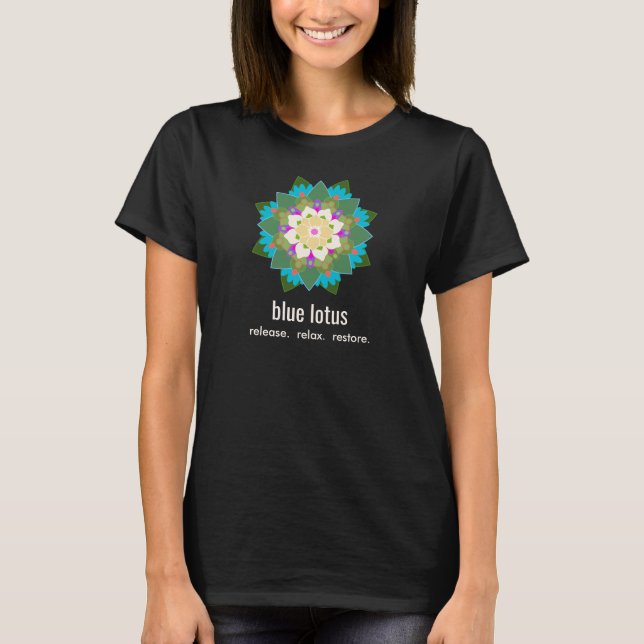 T-shirt Blue Lotus Yoga et Holistic Health Healer (Devant)