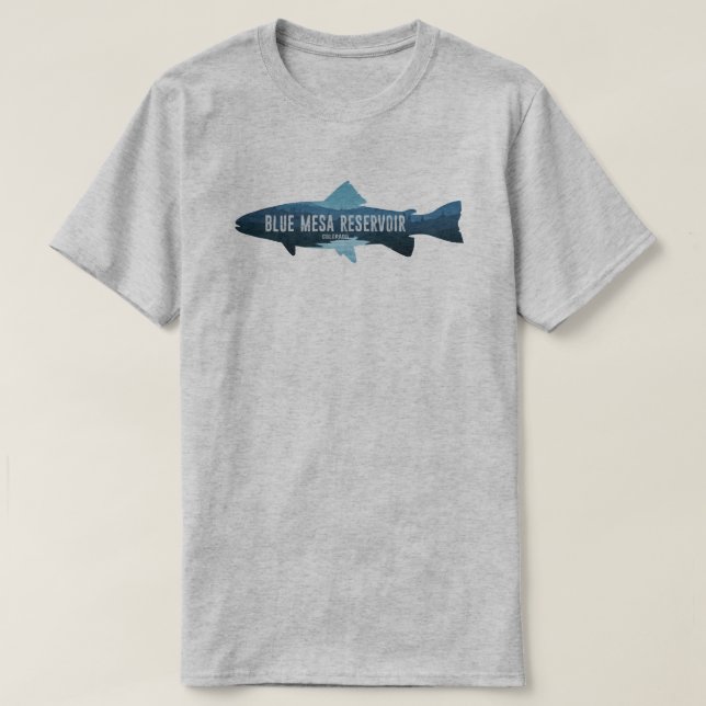 T-shirt Blue Mesa Réservoir Colorado Poisson (Design devant)