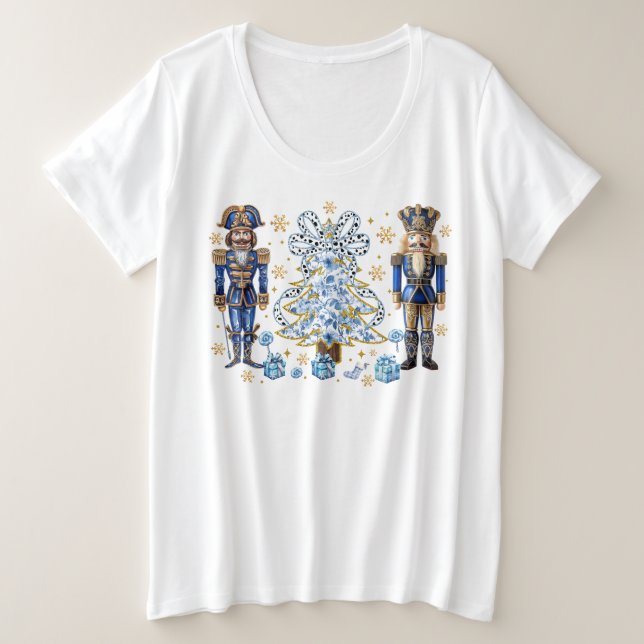 T-shirt Blue Nutcrackers et Christmas Tree (Design devant)