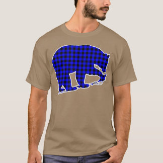 T-shirt Blue Plaid Bear 453