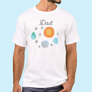 T-shirt Blue Premier Voyage Autour Du Soleil Papa 1er Anni