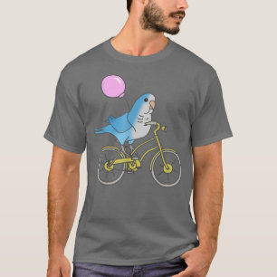 T-shirt Blue Quaker à vélo Funny Parrot propriétaire Anima
