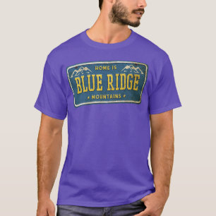 T-shirt Blue Ridge Georgia Home GA Car Plate Mountains Hom