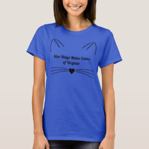 T-shirt Blue Ridge Maine Coons Chat Face Personnalisé Dos 
