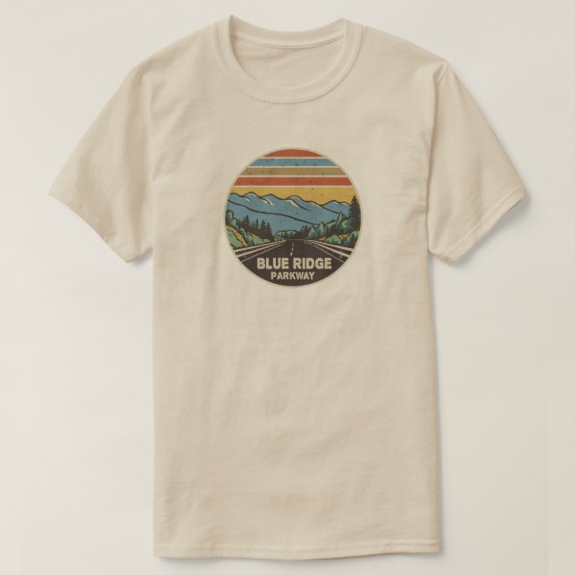 T-shirt Blue Ridge Parkway Mountains (Design devant)