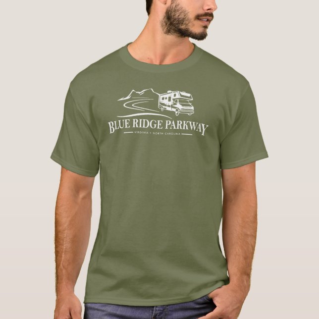T-shirt Blue Ridge Parkway - Véhicule récréatif (Devant)