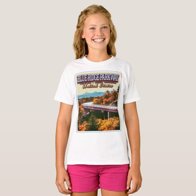T-SHIRT BLUE RIDGE PARKWAY - VIRGINIE - CAROLINE DU NORD (Devant entier)