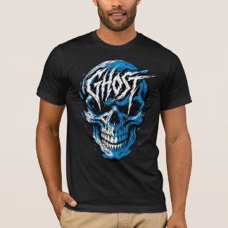 T-Shirt Blue Skull Horreur