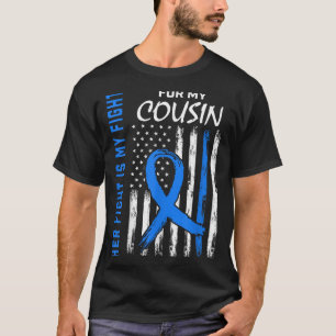 T-shirt Blue Son combat est ma lutte contre le diabète