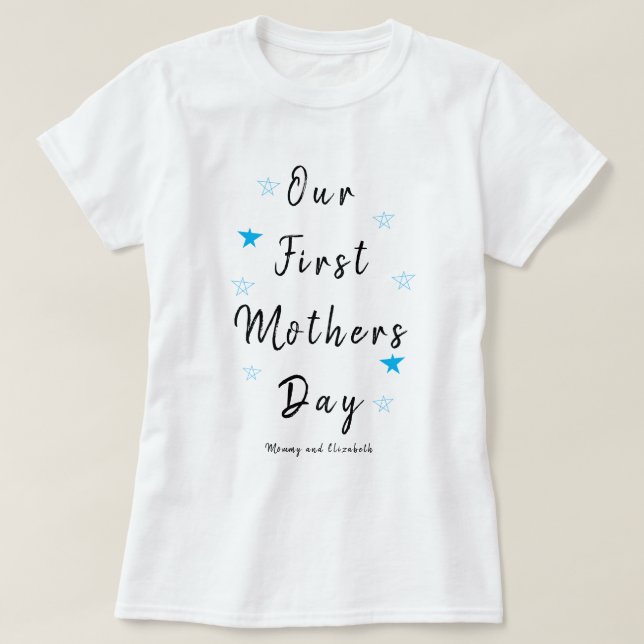 T-shirt Blue Star notre première journée des mères, T-shir (Design devant)