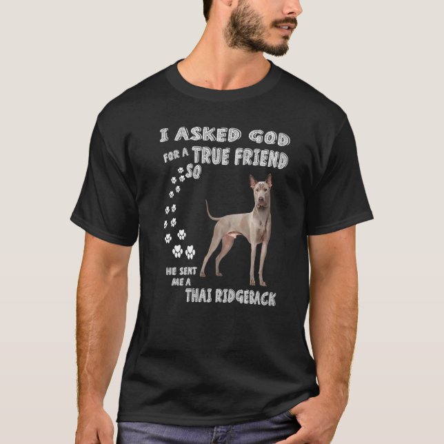 T-shirt Blue Thai Ridgeback Dit Maman Costume Papa Pariah (Devant)