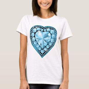 T-shirt Blue Topaz Gem Heart