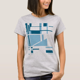 T-shirt Blue Turquoise MCM d'inspiration géométrique Art A