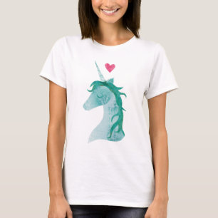 T-shirt Blue Unicorn Magic with Heart