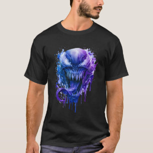 T-Shirt Blue Violet Monstre Alien Éclaboussure