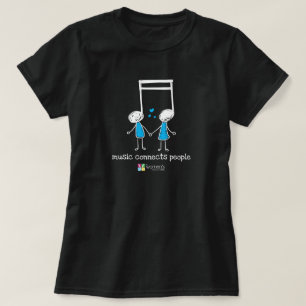 T-shirt Blue & White Music connecte les gens