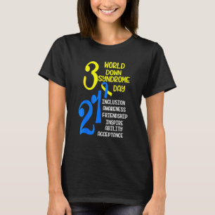 T-shirt Blue Yellow Ribbon 321 World Down Syndrome Award