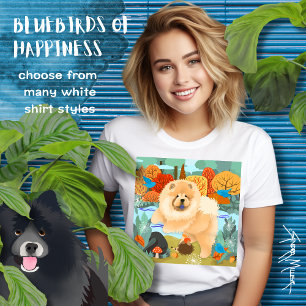 T-shirt BLUEBIRS DU BONHEUR Chow Style chemise blanche