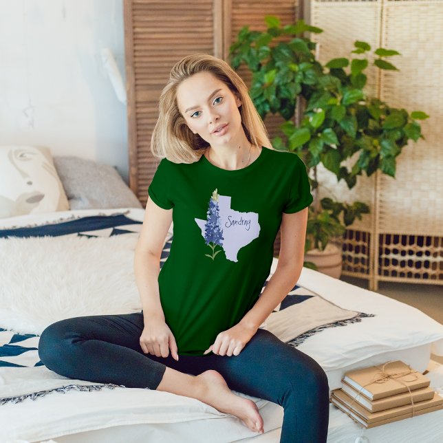 T-shirt Bluebonnet personnalisé Texas (Créateur téléchargé)