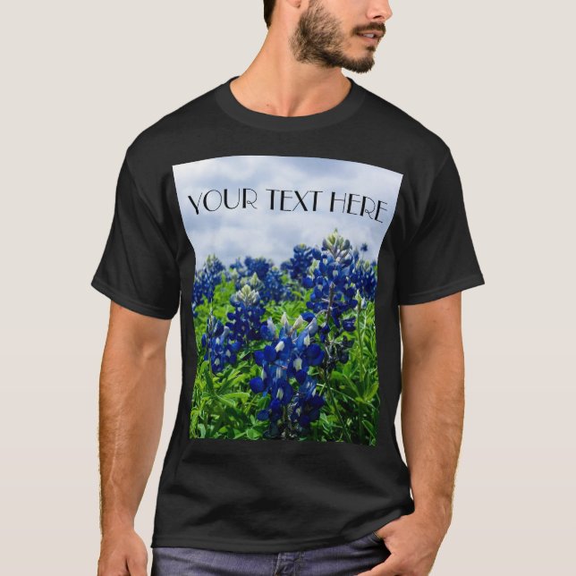 T-shirt Bluebonnets Blue Flowers Texas texan Floral (Devant)
