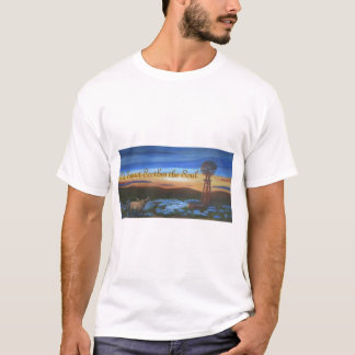 T-shirt Bluebonnets couchés de soleil du Texas, moulin à v