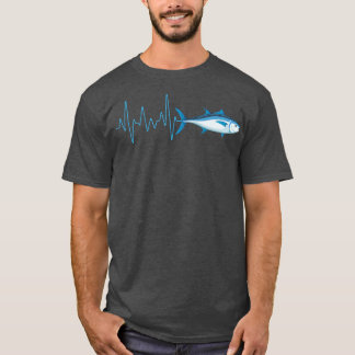 T-shirt Bluefin Tuna Heartbeat EKG Pulseline Deep Sea