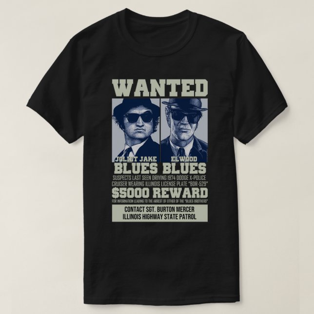 T-shirt Blues Brothers Recherché  (Design devant)