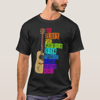 T-shirt Blues Music Band Guitare Vintage Teacher Blues 1