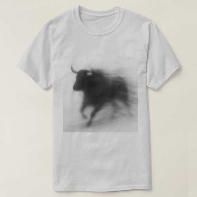T-shirt Blurry Bull – Motion & Power Abstract Art Tee (Design devant)